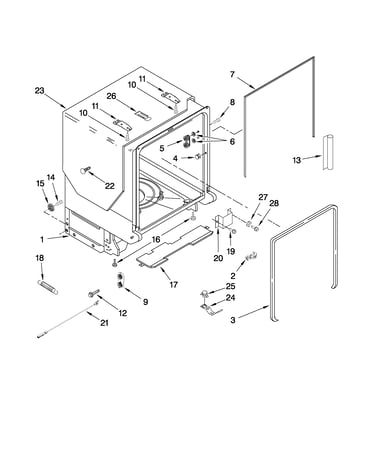 Tub and frame parts