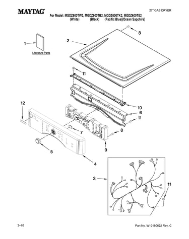Top and console parts