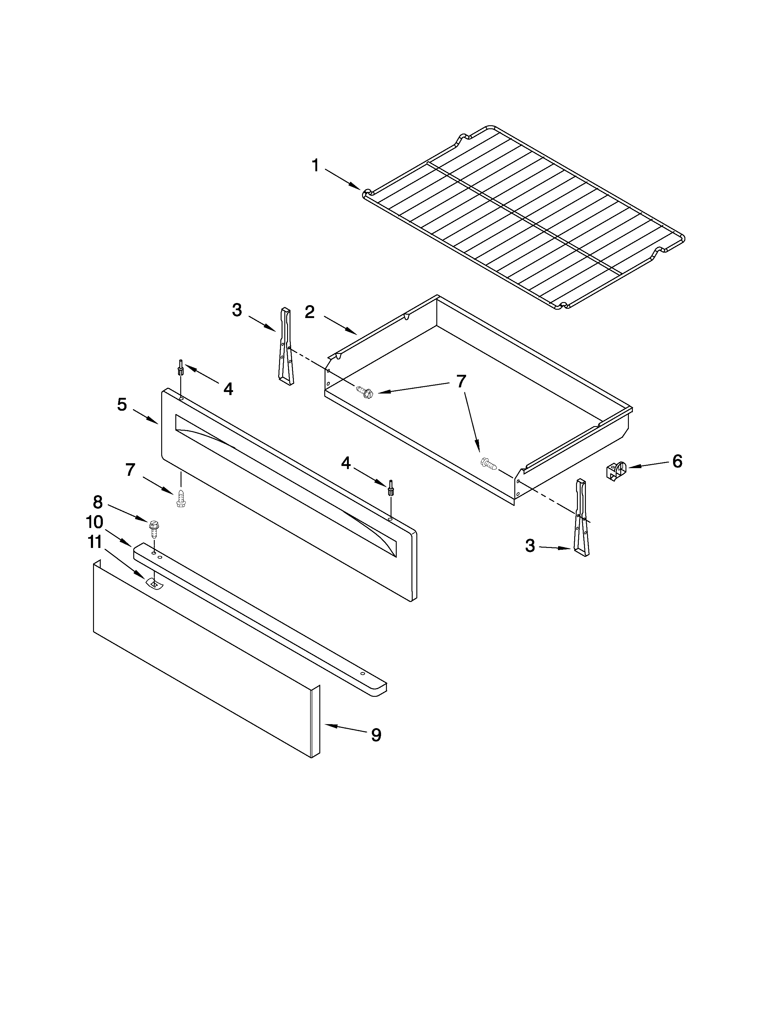 Drawer & broiler parts
