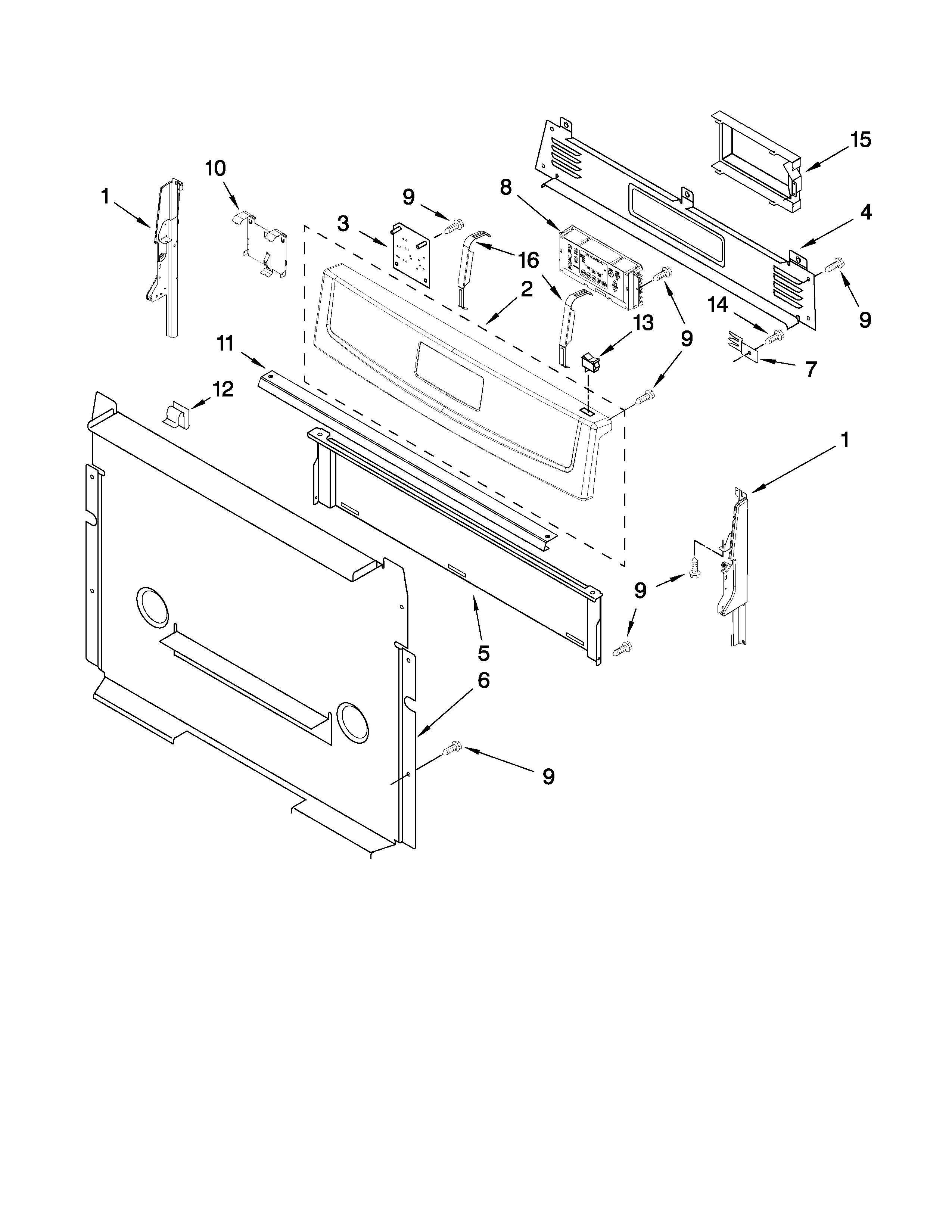 Control panel parts