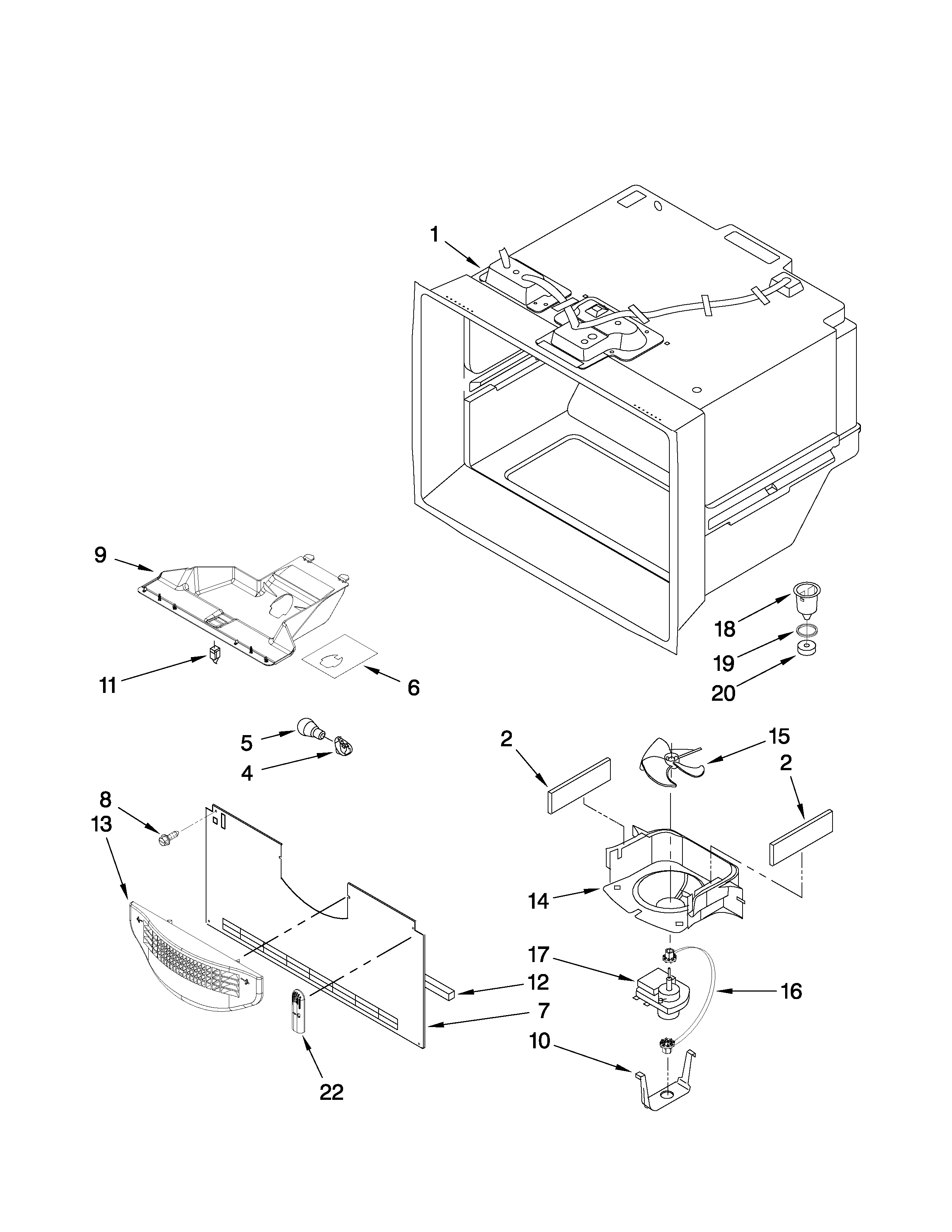 Freezer liner parts