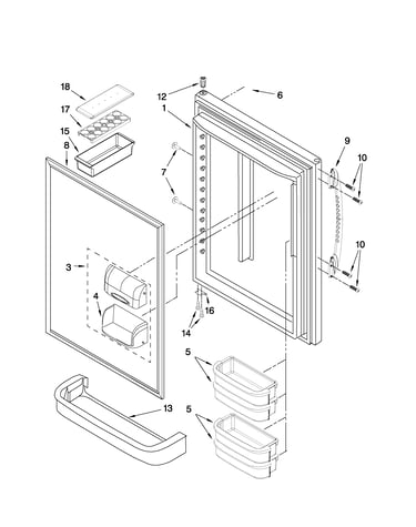 Refrigerator door parts