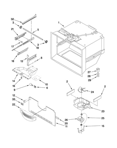 Freezer liner parts