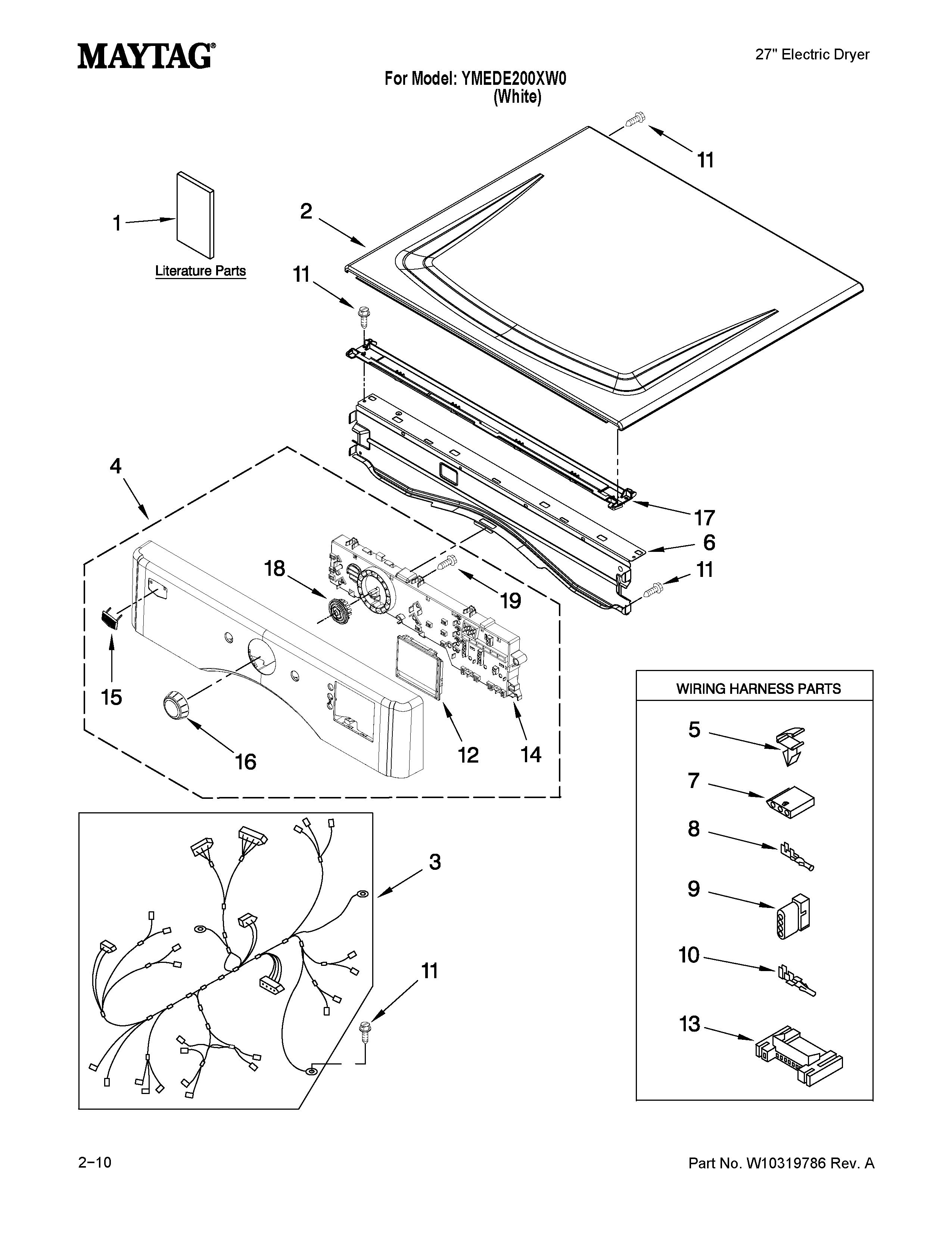 Top and console parts
