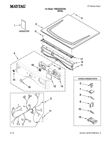Top and console parts