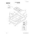 Maytag MGC8630WS00 cooktop, burner and grate parts diagram