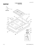 Cooktop, burner and grate parts