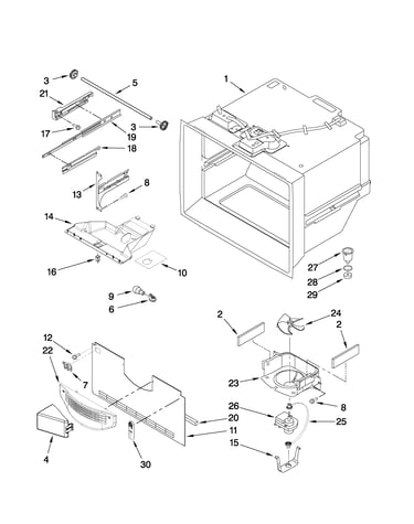Freezer liner parts