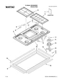 Cooktop, burner and grate parts