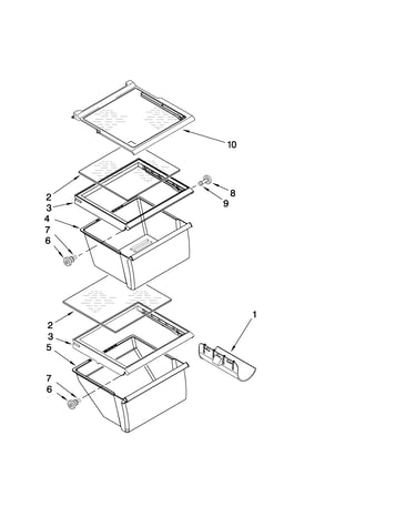 Refrigerator shelf parts