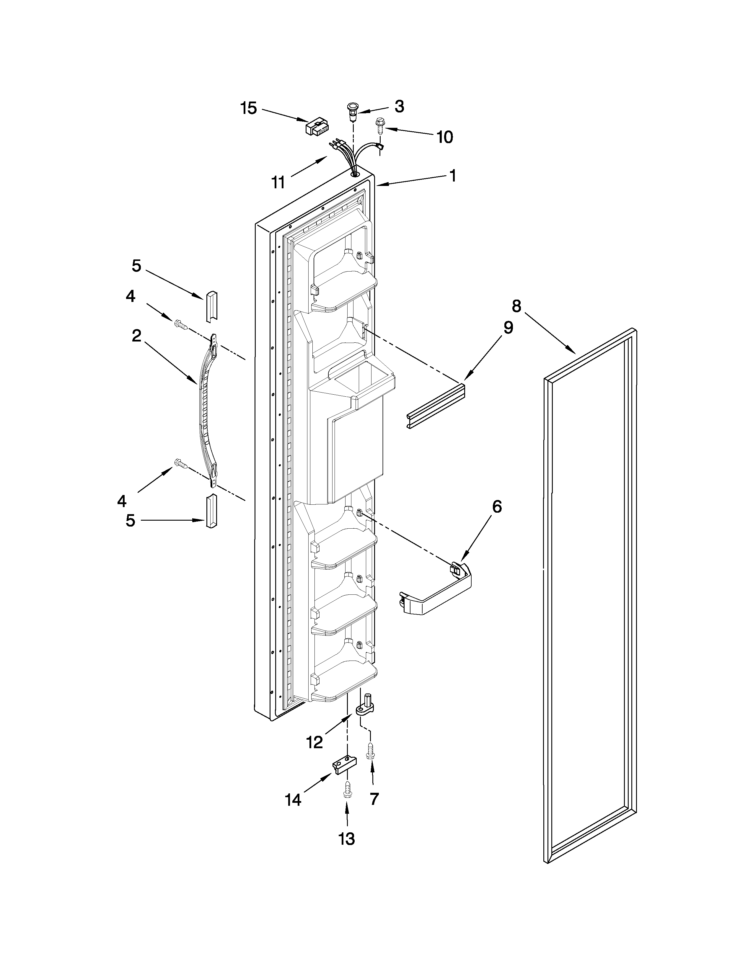 Freezer door parts