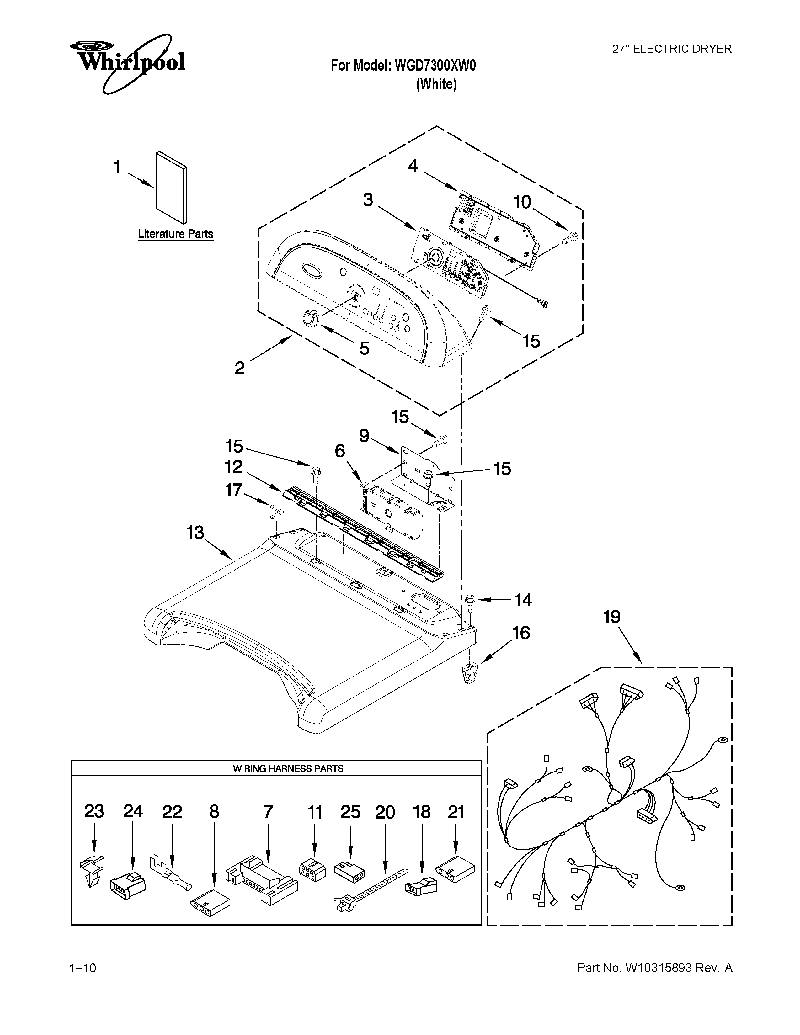 Top and console parts