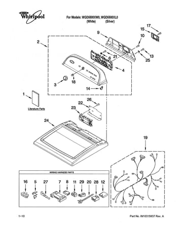 Top and console parts