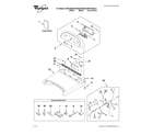 Whirlpool WED7800XB0 top and console parts diagram