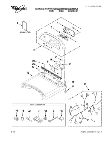 Top and console parts