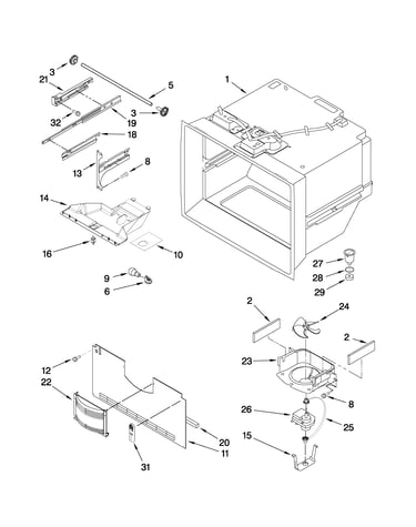 Freezer liner parts