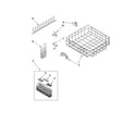 KitchenAid KUDE40CVWH3 lower rack parts diagram
