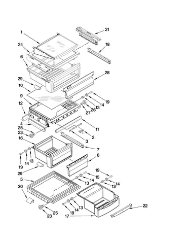 Refrigerator shelf parts