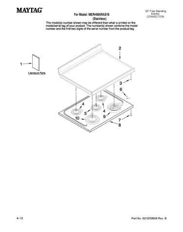 Cooktop parts