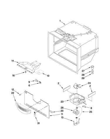 Freezer liner parts