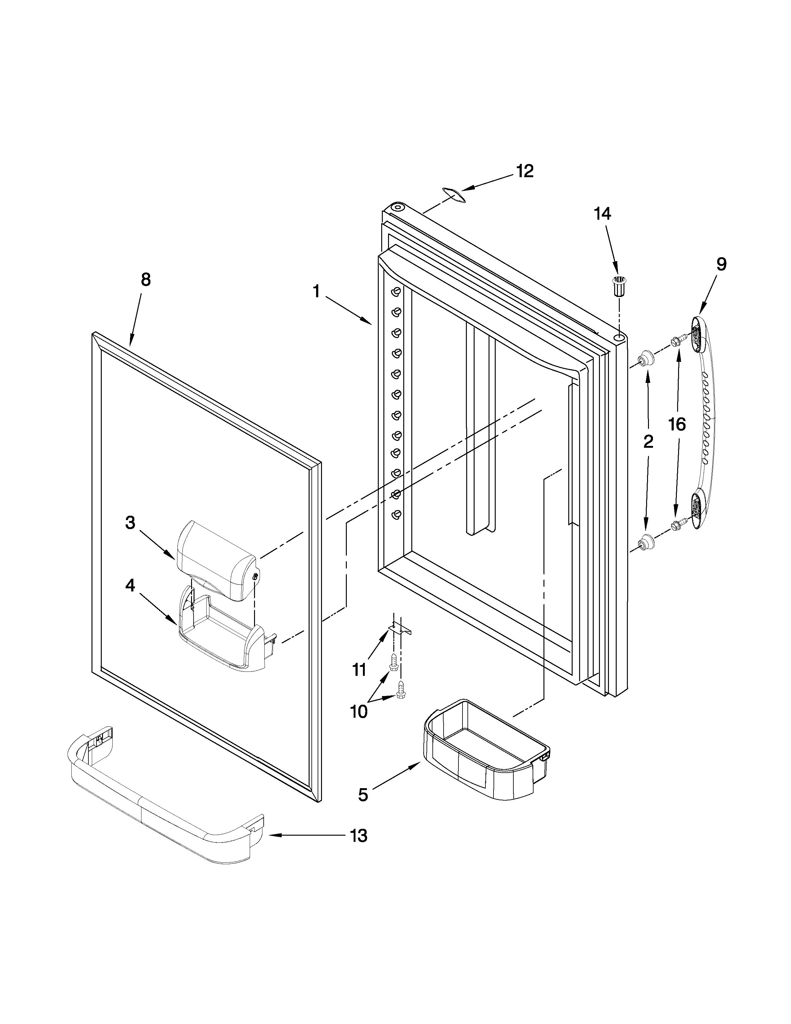 Refrigerator door parts