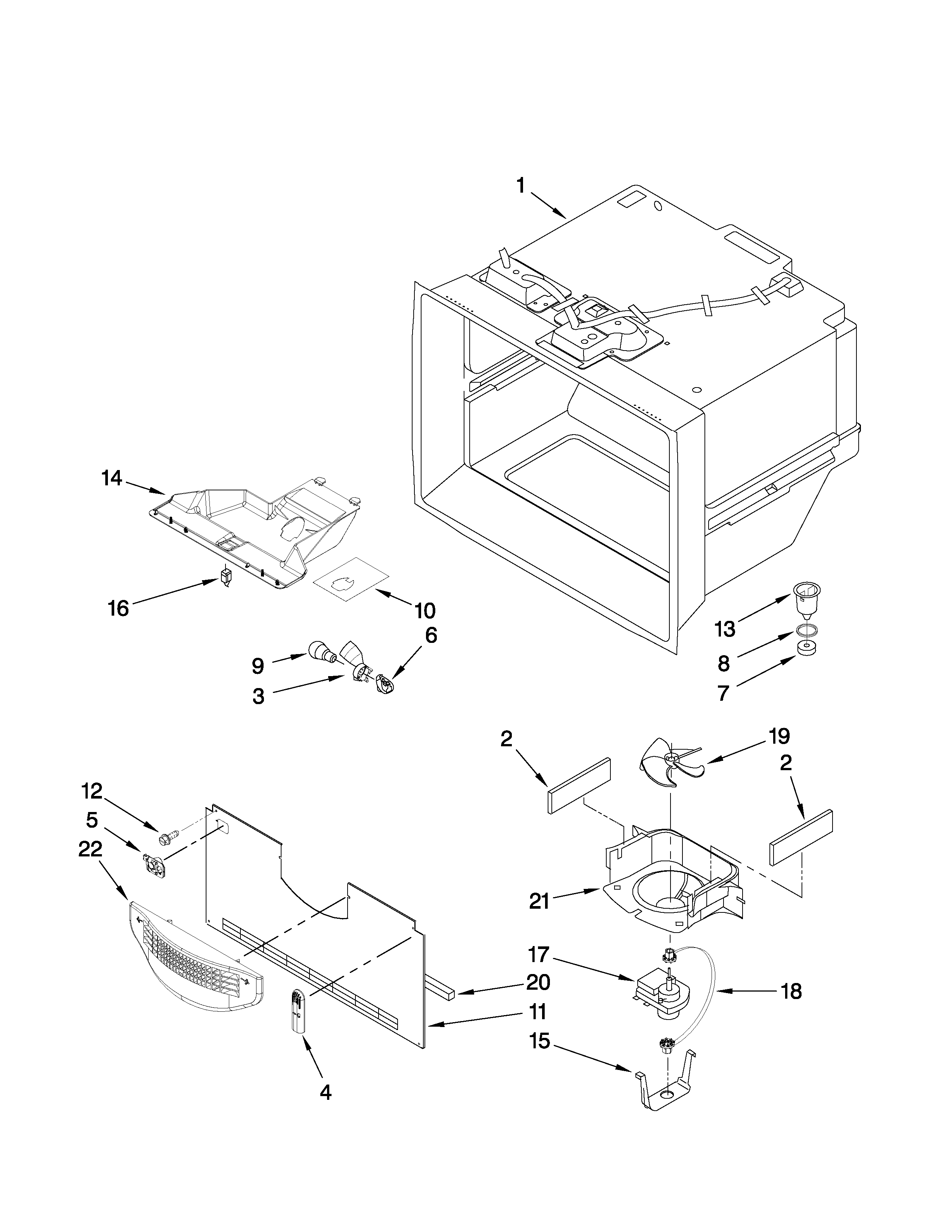 Freezer liner parts