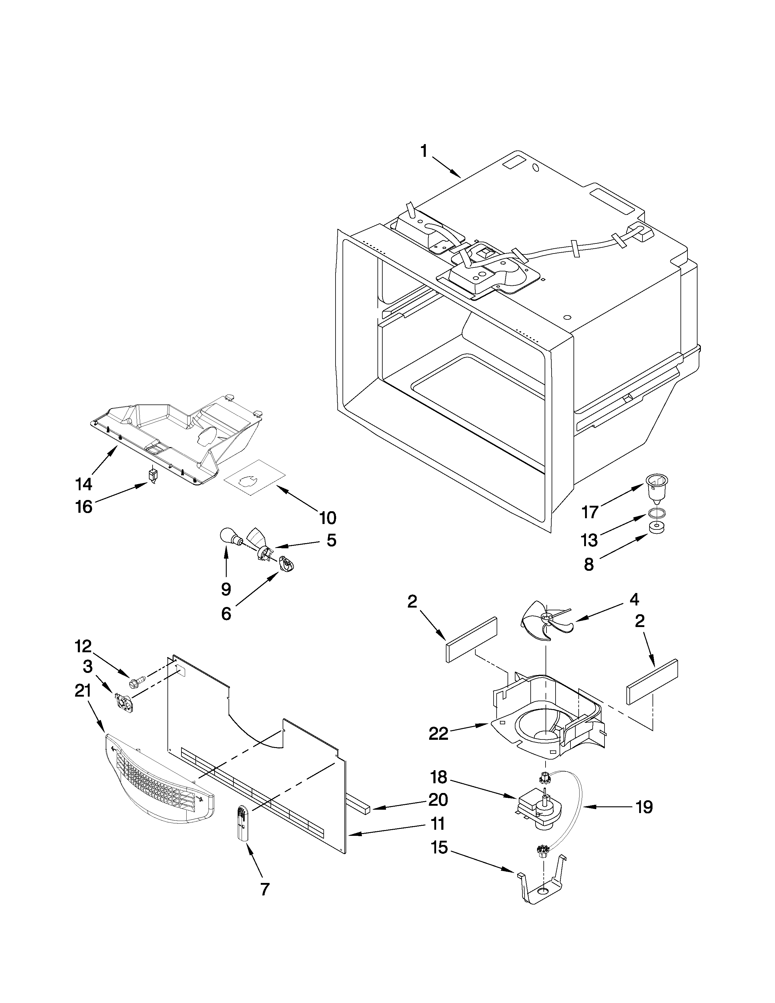 Freezer liner parts