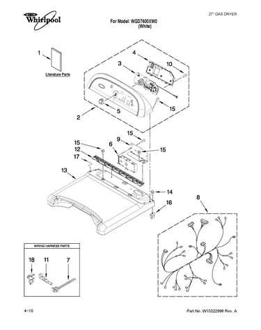 Top and console parts