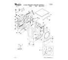 Whirlpool WFW9470WR01 top and cabinet parts diagram