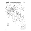 Whirlpool WFW9470WW01 top and cabinet parts diagram