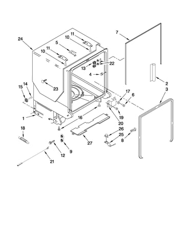 Tub and frame parts