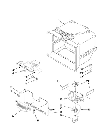Freezer liner parts