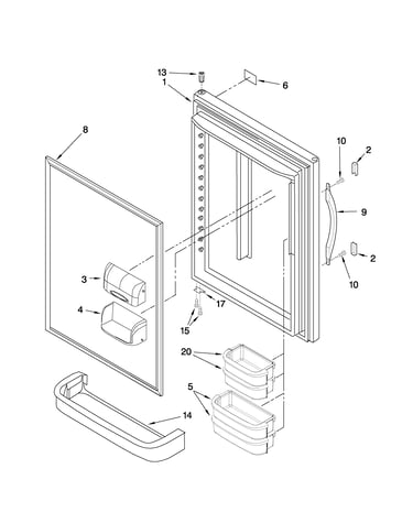 Refrigerator door parts