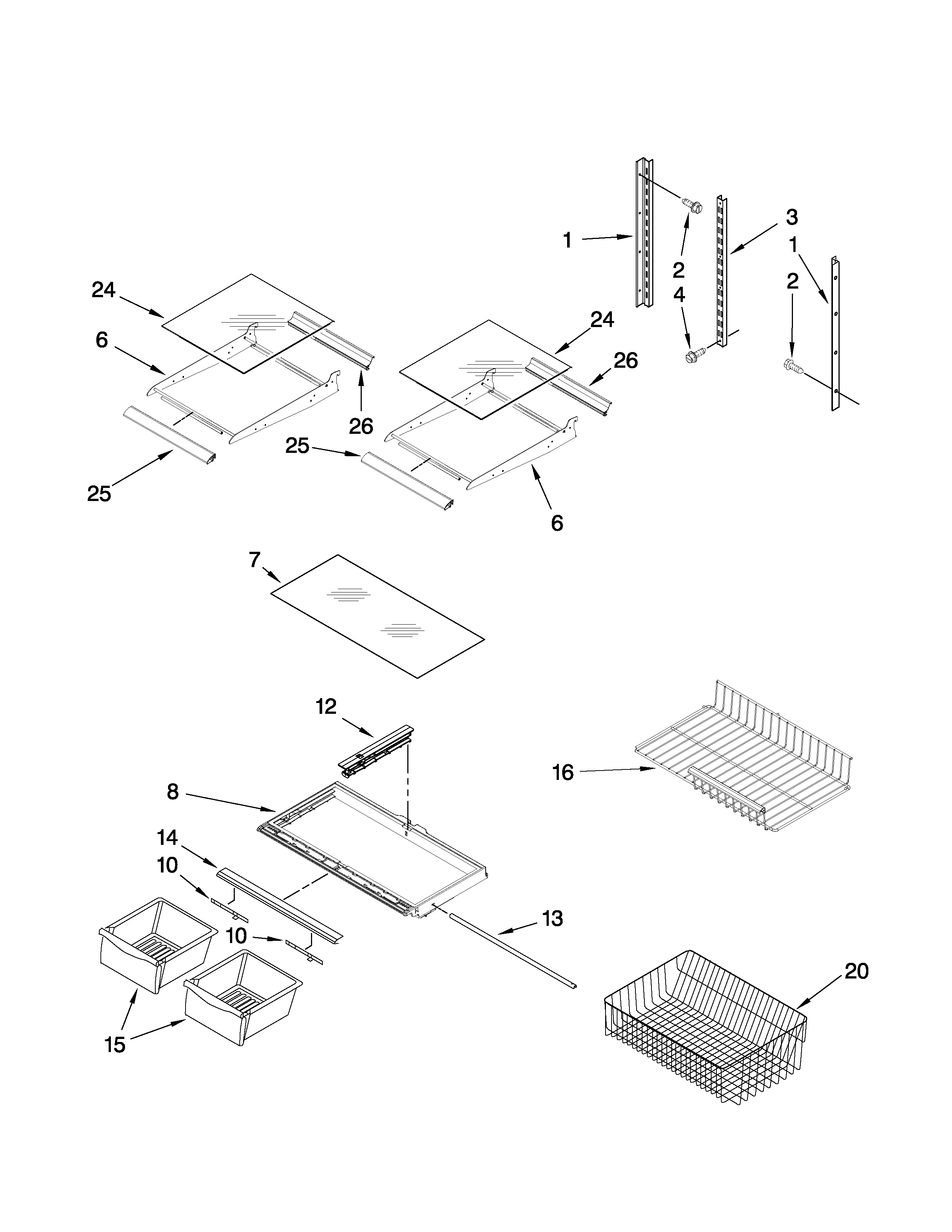 Shelf parts