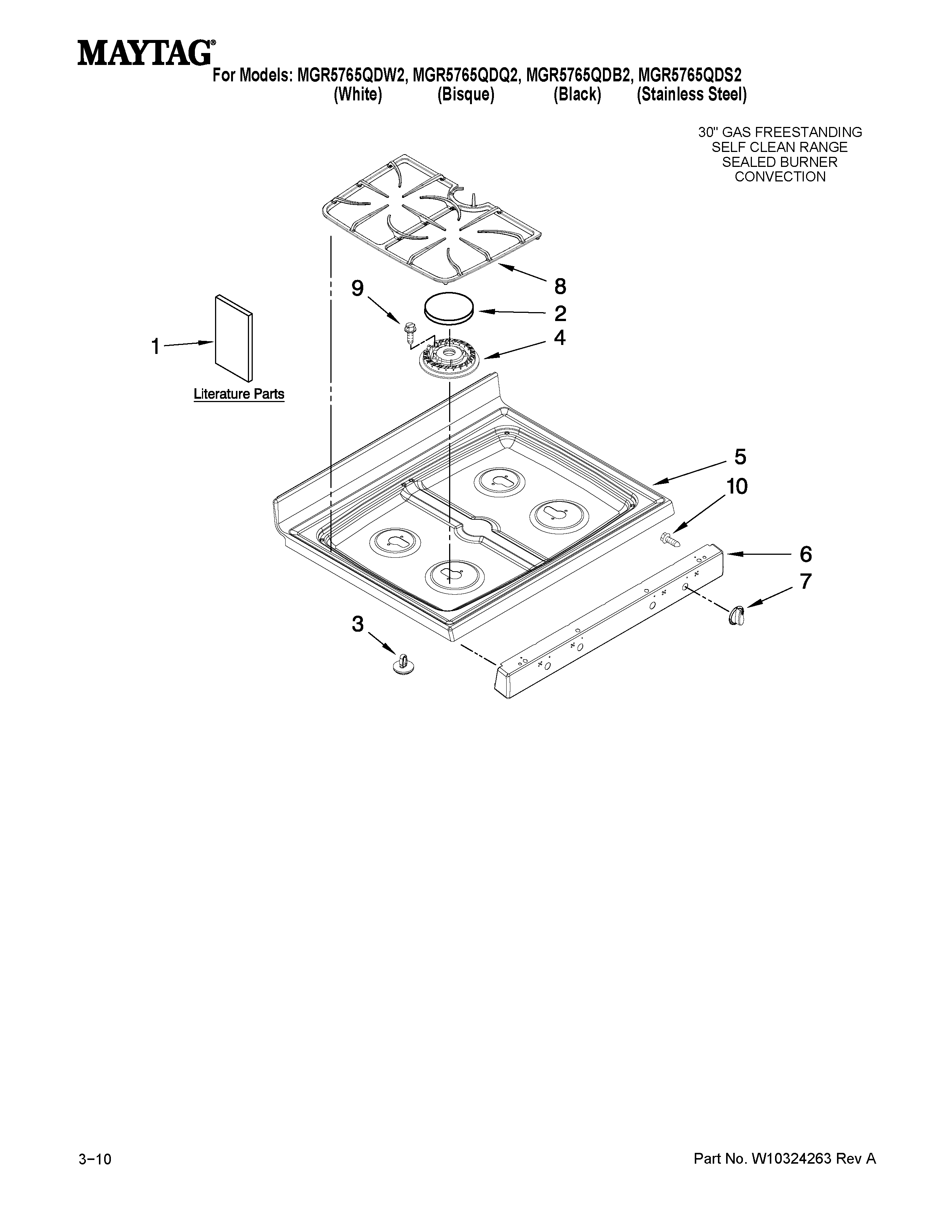 COOKTOP PARTS