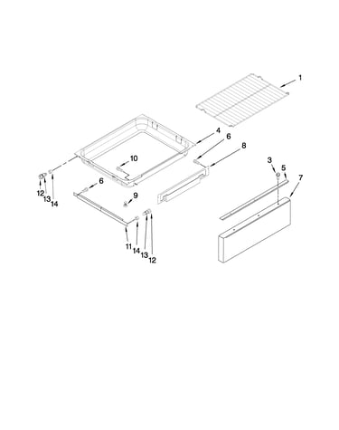 Drawer and rack parts