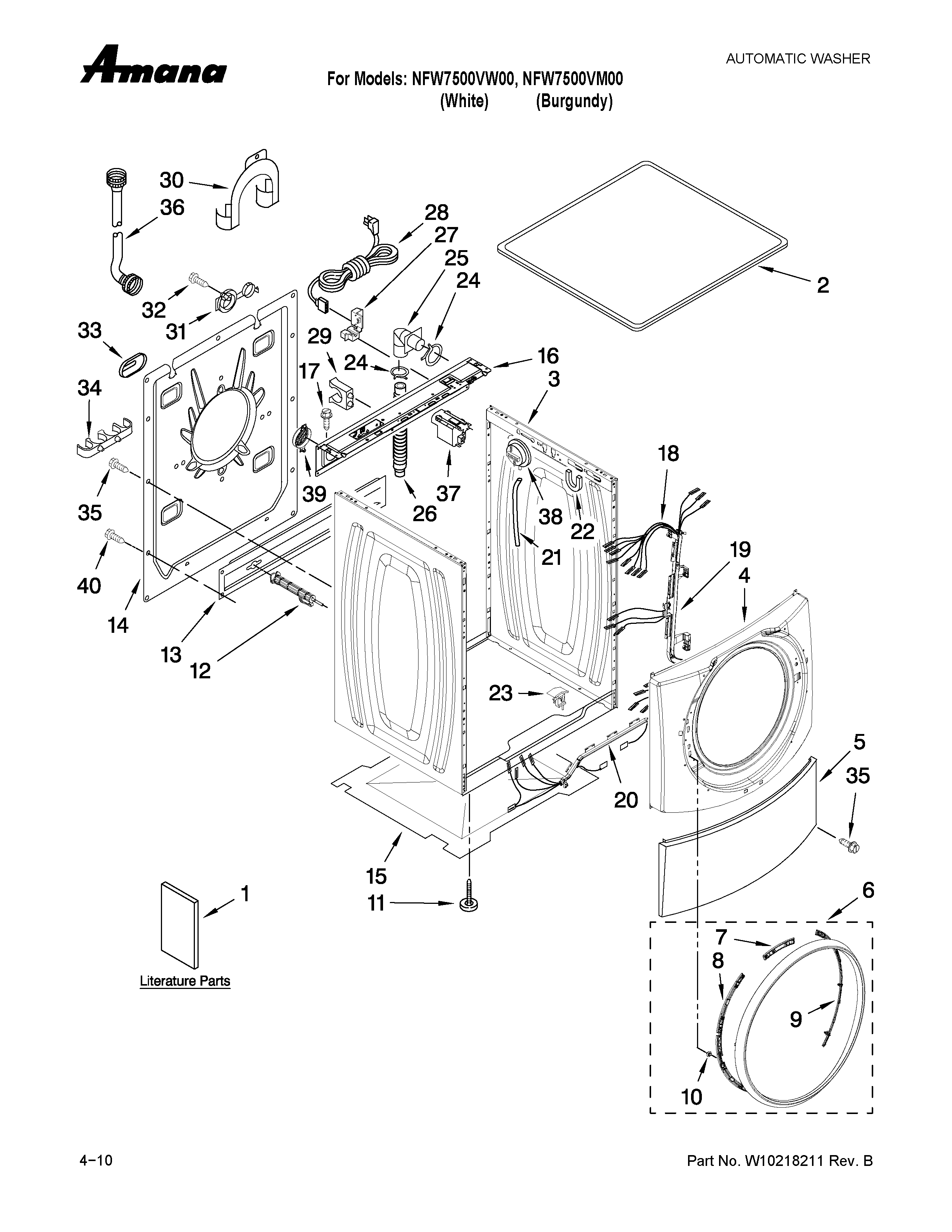Top and cabinet parts