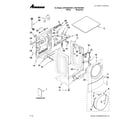 Amana NFW7500VM01 top and cabinet parts diagram