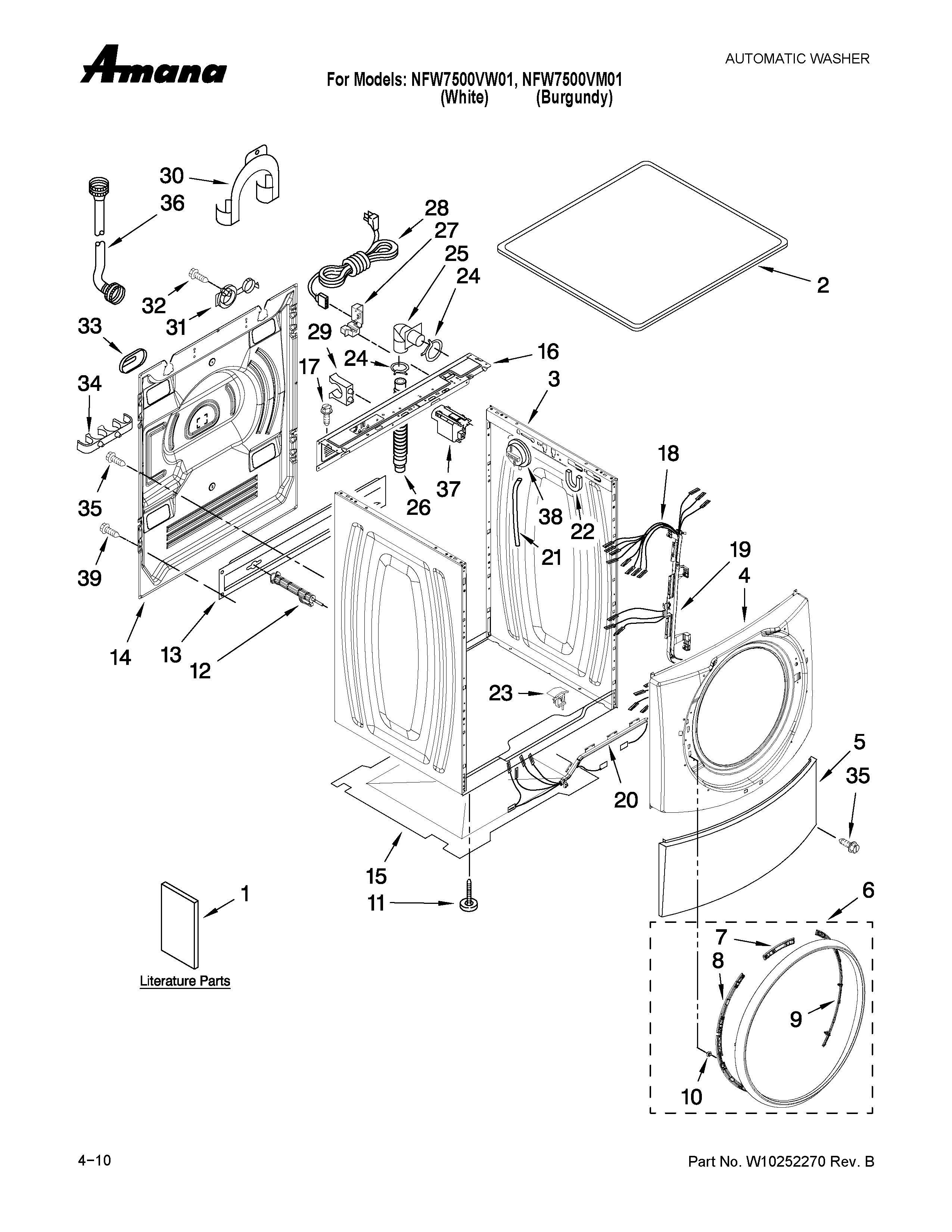 Top and cabinet parts