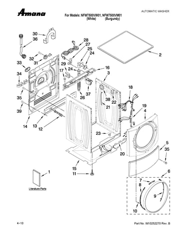 Top and cabinet parts