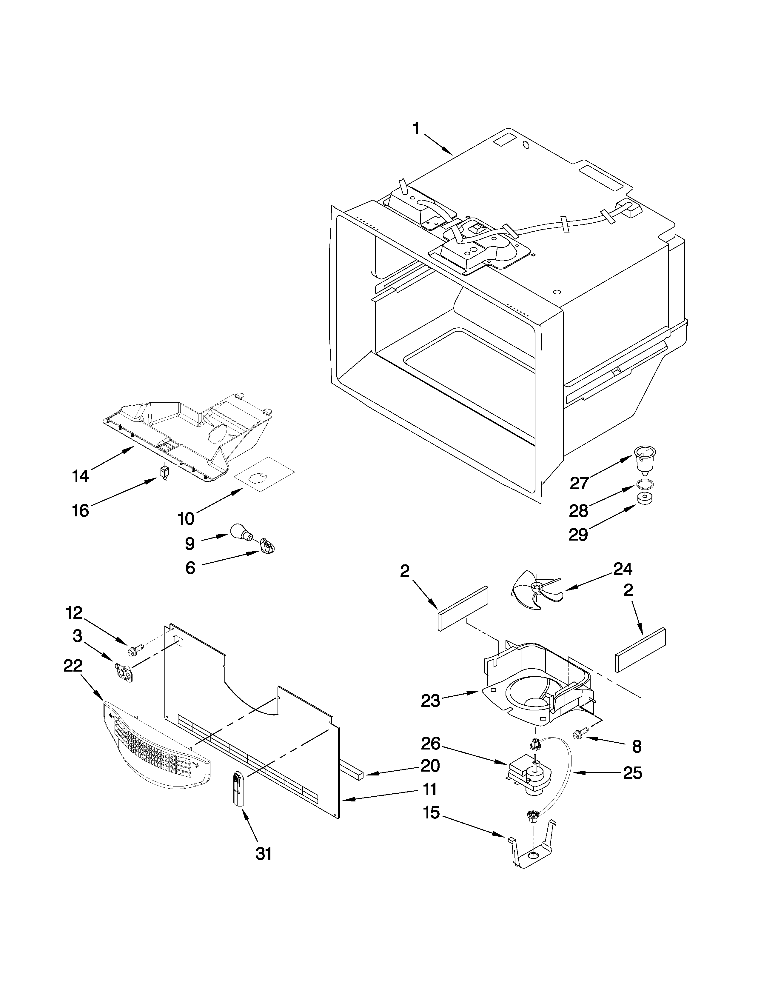Freezer liner parts