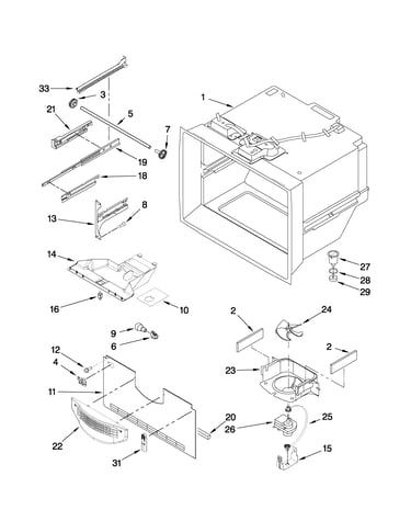 Freezer liner parts