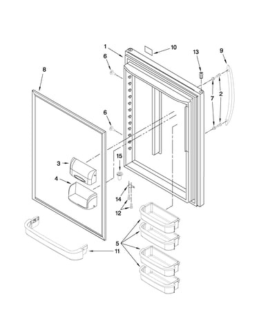 Refrigerator door parts