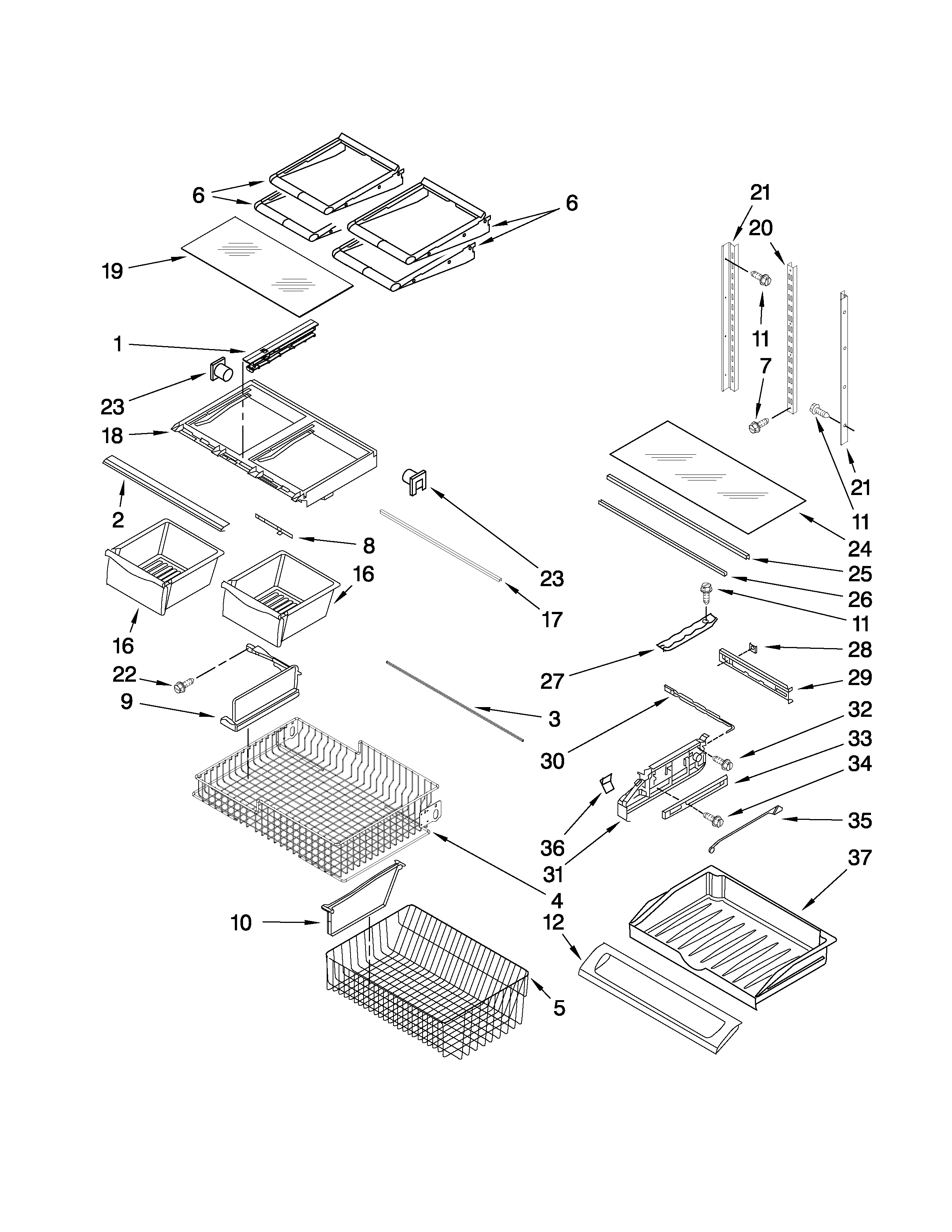 Shelf parts