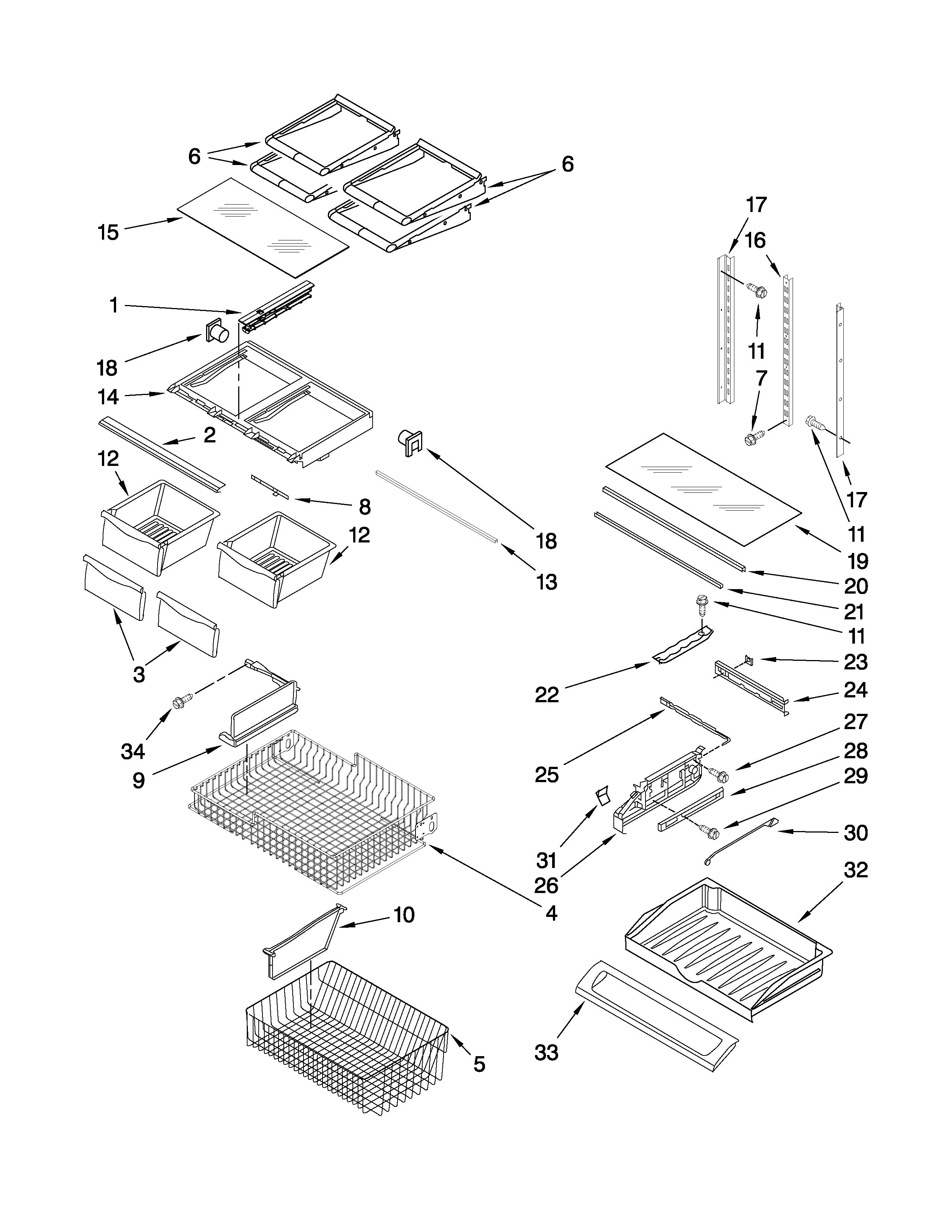 Shelf parts