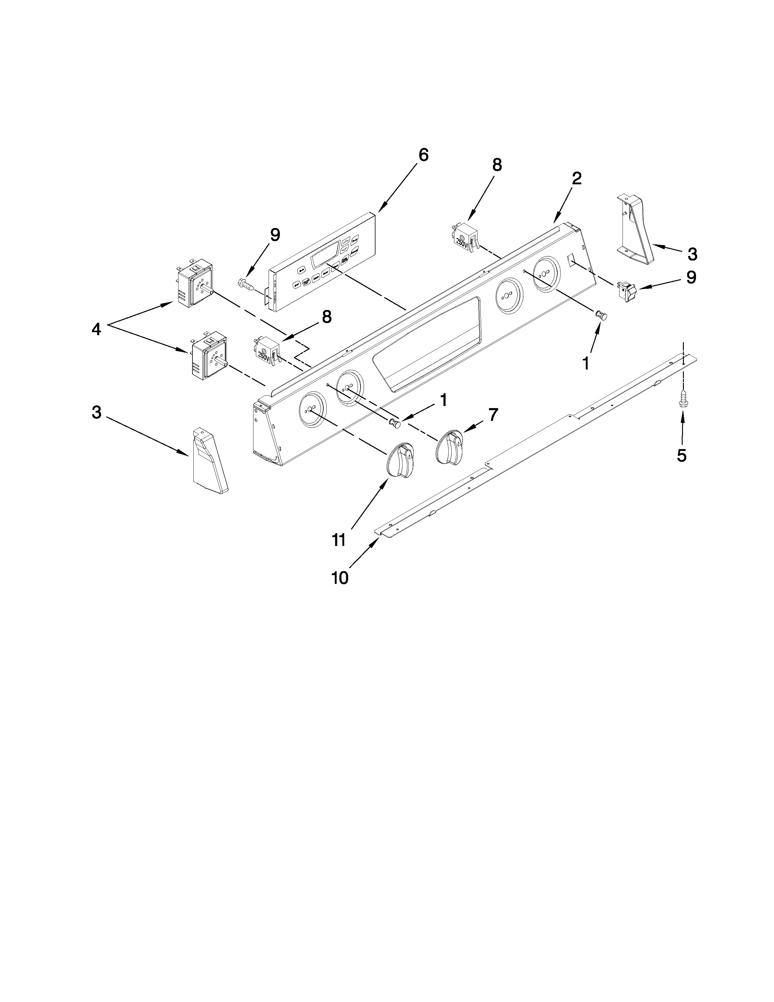 Control panel parts