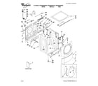 Whirlpool WFW9450WL00 top and cabinet parts diagram