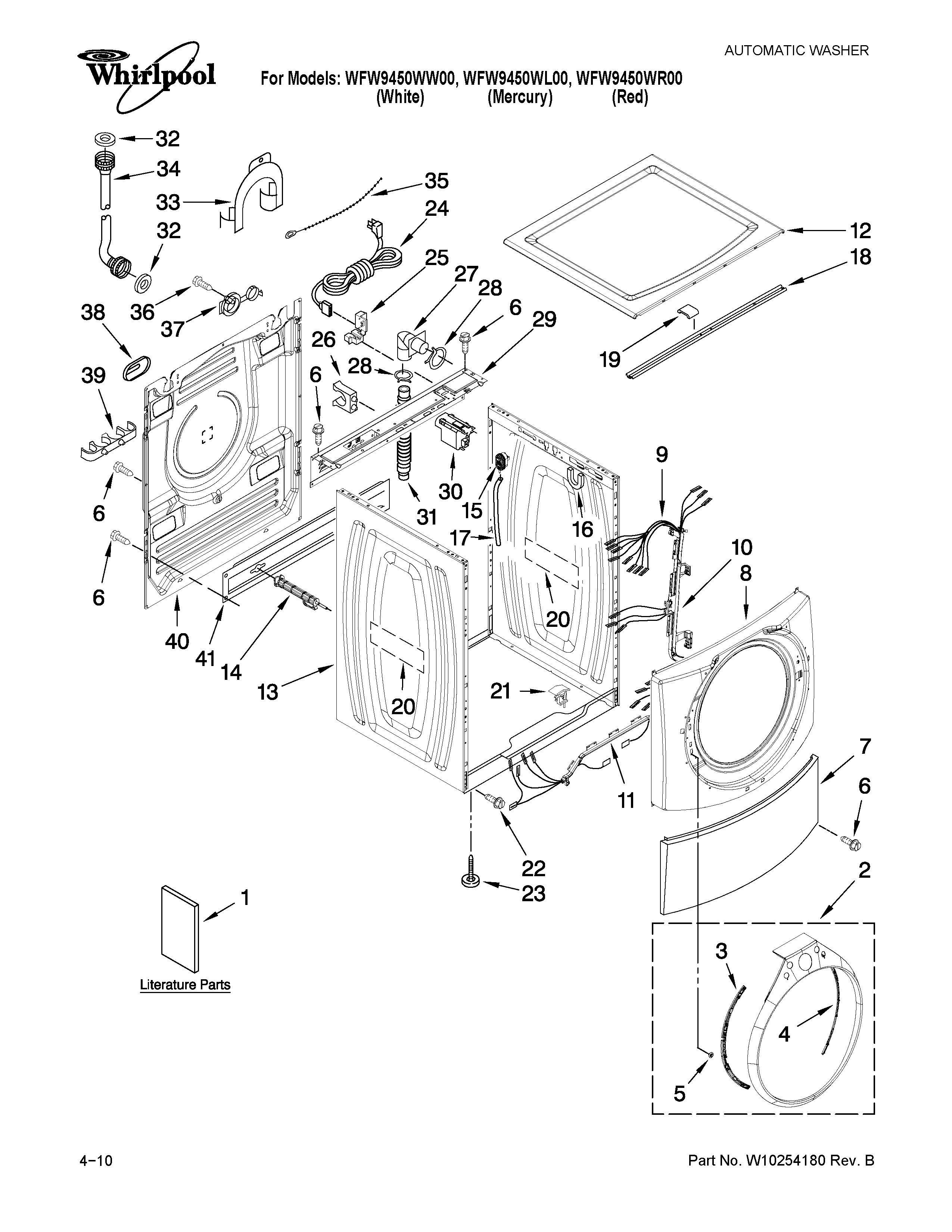 Top and cabinet parts