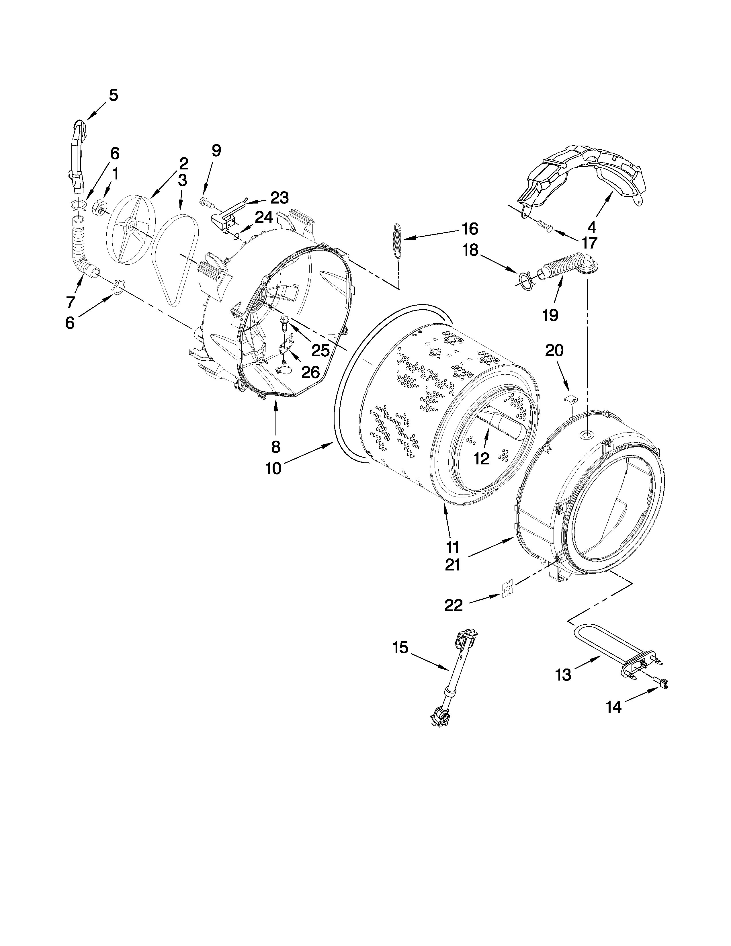 Tub and basket parts