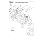 Whirlpool WFW9550WR00 top and cabinet parts diagram